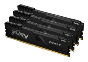 Kingston Technology FURY Beast 128GB 3200MT/s DDR4 CL16 DIMM (Sæt med 4) Black