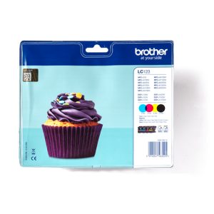 Brother LC-123VALBP blækpatron 4 stk Original Sort, Blå, Magenta, Gul