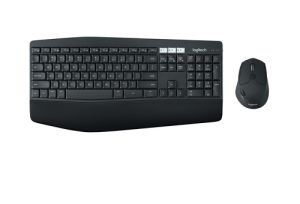 Logitech 920-008226 tastatur Mus inkluderet Universel RF trådløs + Bluetooth QWERTY US engelsk Sort