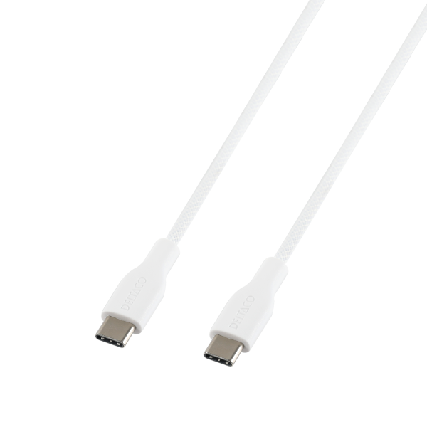 USB-C - C, 2m, USB 2.0, white braided, SPR 3A/60W