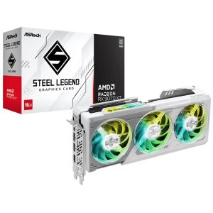 ASRock Radeon RX 9070 XT Steel Legend - 16GB GDDR6 RAM - Grafikkort - PCIe 5.0 x16 - 1x HDMI, 3x DisplayPort - hvid