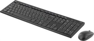 Deltaco TB-114 tastatur Mus inkluderet Hjem RF trådløst QWERTY Nordisk Sort