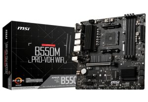 MSI B550M PRO-VDH WIFI bundkort AMD B550 Stik AM4 micro ATX