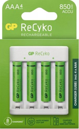 GP ReCyko standard Charger w/4xAAA 850mAh