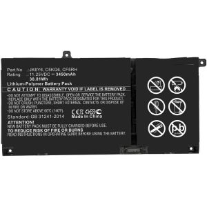 CoreParts Laptop Battery for Dell 38.81Wh Li-Polymer 11.25V 3450mAh