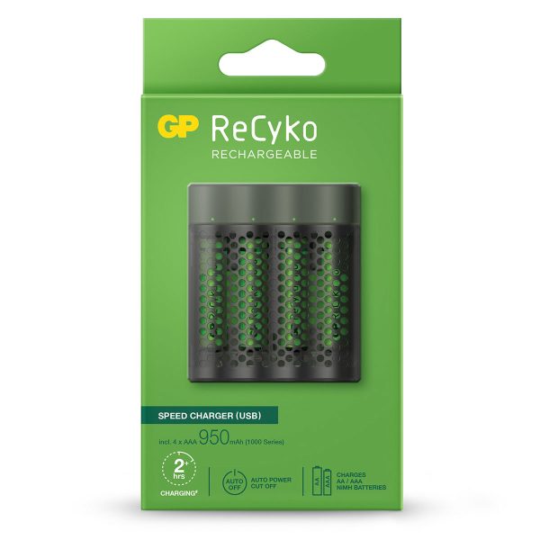 GP ReCyko Speed Charger w/4xAAA 950mAh