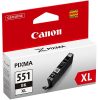 Canon CLI-551XL BK w/sec blækpatron 1 stk Original Højt (XL) udbytte Foto sort