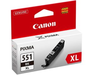 Canon CLI-551XL BK w/sec blækpatron 1 stk Original Højt (XL) udbytte Foto sort