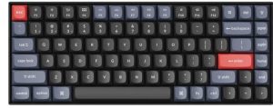 Keychron K2 Pro QMK/VIA RGB Hot Swap - Pro Red - Gaming Tastatur - Uden Numpad - Nordisk - Sort