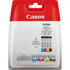 Canon 0386C005 blækpatron 4 stk Original Sort, Blå, Magenta, Gul