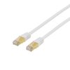 Deltaco S/FTP Cat7 Netværkskabel, 10m, 600MHz, Delta-certificeret, LSZH, RJ45-stik, hvid