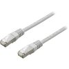 Deltaco S/FTP Cat7 Netværkskabel, 10m, 600MHz, Delta-certificeret, LSZH, RJ45-stik, grå