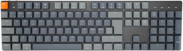 Keychron K5 SE - Tastatur, full size, bagbelyst, trådløs, USB-C, Bluetooth 5.1, tastkontakt: Keychron Low Profile Optical Red (Hot-swappable), sort