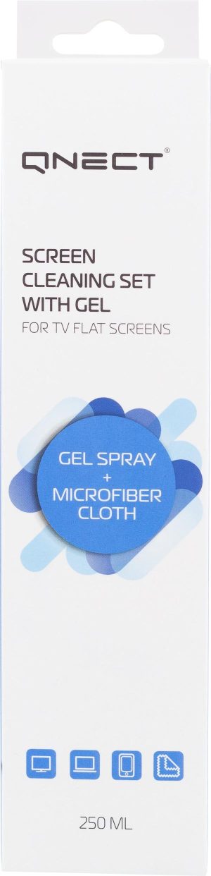 QNECT Screen Clean Set Spray, Gel 250 ml + microfiber