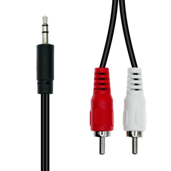 3-Pin to 2 x RCA Cable M-M , Black