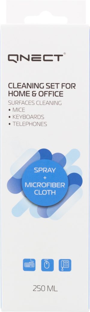 QNECT Office Clean set, 250 ml + microfiber