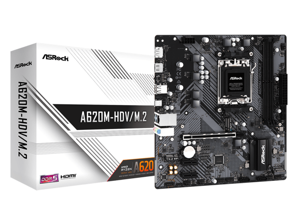 ASRock A620M-HDV/M.2 Micro-ATX AM5 AMD A620