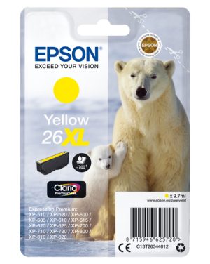 Epson Polar bear C13T26344012 blækpatron 1 stk Original Højt (XL) udbytte Gul