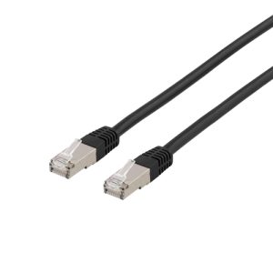Deltaco U/FTP Cat6a Netværkskabel, 20m, 500MHz, Delta-certificeret, LSZH, sort