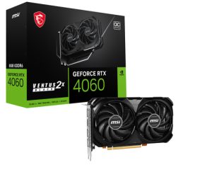 MSI VENTUS GEFORCE RTX 4060 2X BLACK 8G OC grafikkort NVIDIA 8 GB GDDR6