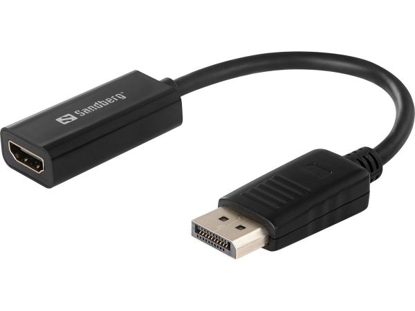 Adapter DisplayPort to HDMI, Adapter DisplayPortHDMI, DisplayPort, HDMI, Male, Female, 1.3a, Black