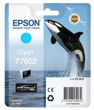 Epson T7602 blækpatron 1 stk Original Blå