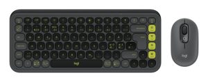 Logitech 920-013266 tastatur Mus inkluderet Universel Bluetooth QZERTY Nordisk Grafit, Grøn