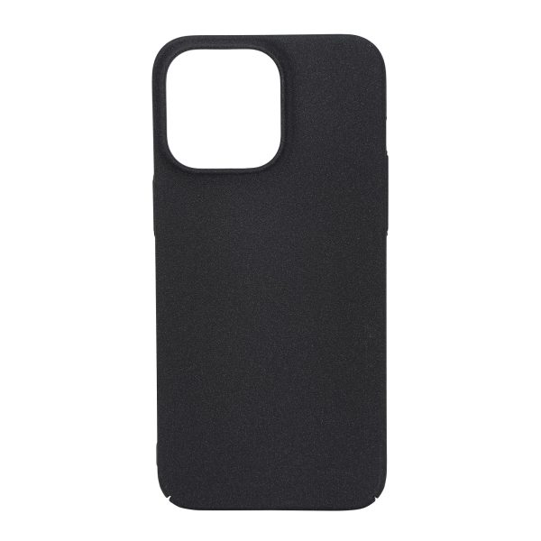 iPhone 15 sand bursted back cover, black/grey