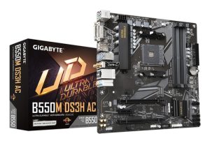 GIGABYTE B550M DS3H AC bundkort AMD B550 Stik AM4 micro ATX