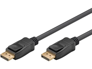 20 pin DisplayPort han låsende 3m Sort