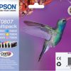 Epson Hummingbird T0807 blækpatron 1 stk Original Sort, Blå, Lys cyan, Lys magenta, Magenta, Gul