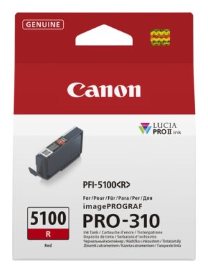 Canon PFI-5100 R blækpatron 1 stk Original Rød