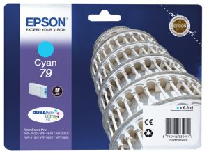 Epson Tower of Pisa 79 blækpatron 1 stk Original Standard udbytte Blå