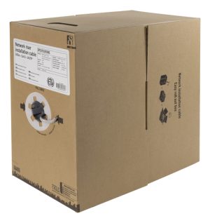 Deltaco U/UTP Cat6 install riser cable 305m box 250MHz Delta, grey