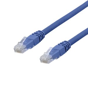 Deltaco U/UTP Cat6a Netværkskabel, 20m, 500MHz, Delta-certificeret, LSZH, blå