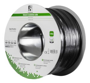 Deltaco TP-49 netværkskabel Sort 100 m Cat6 U/UTP (UTP)