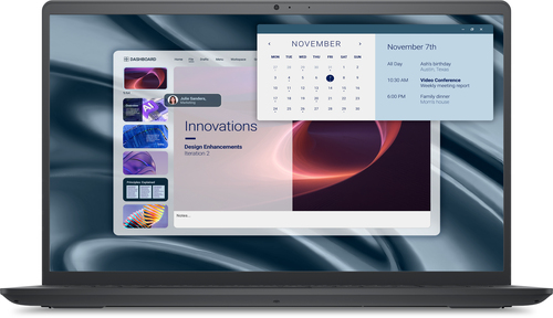 DELL Pro 15 Essential PV15255 AMD Ryzen™ 5 7520U Laptop 39,6 cm (15.6") Fuld HD 8 GB LPDDR5-SDRAM 512 GB SSD Wi-Fi 5 (802.11ac) Windows 11 Pro Nordisk Sort