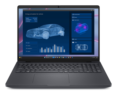 DELL Pro Max 16 MC16255 Copilot+ PC AMD Ryzen AI 7 PRO 350 Laptop 40,6 cm (16") Full HD+ 32 GB LPDDR5x-SDRAM 1 TB SSD NVIDIA RTX PRO 1000 Blackwell Wi-Fi 7 (802.11be) Windows 11 Pro Nordisk Sort