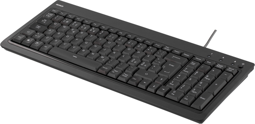 Deltaco Kompakt tastatur med baggrundsbelyste taster, nordisk layout, USB, sort