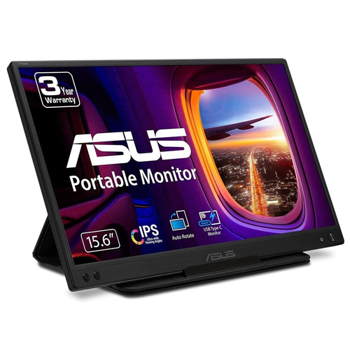 ASUS ZenScreen MB166C computerskærm 39,6 cm (15.6") 1920 x 1080 pixel Fuld HD LED Sort