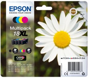 Epson Daisy C13T18164022 blækpatron 1 stk Original Sort, Blå, Magenta, Gul
