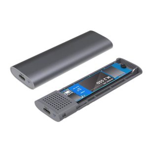 USB3.2 Type-C Tool free , Enclosure for M.2 PCIe NVMe/SATA SSDs