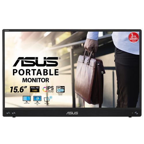 ASUS MB16ACV computerskærm 39,6 cm (15.6") 1920 x 1080 pixel Fuld HD LED Sort