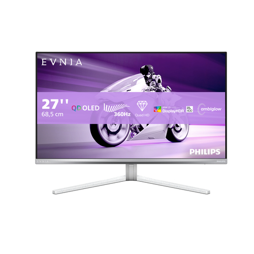 Philips Evnia 8000 27M2N8500/00 computerskærm 67,3 cm (26.5") 2560 x 1440 pixel Quad HD QD-OLED Hvid