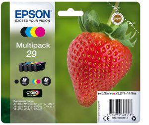 Epson Strawberry C13T29864022 blækpatron 1 stk Original Sort, Blå, Magenta, Gul