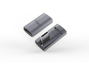 Premium USB4 Gen 3x2 USB-C , angeled straight adapter, 40Gbps, 240W
