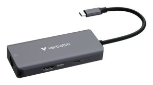 VERBATIM USB-C Essentials Multiport Hub 6 Port with RJ45
