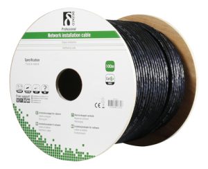 Deltaco TP-52 netværkskabel Sort 100 m Cat6a S/FTP (S-STP)