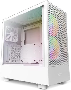 NZXT H5 Flow RGB - Matte White - Kabinet - Miditower - Hvid