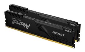 Kingston Technology FURY Beast 32GB 3200MT/s DDR4 CL16 DIMM (Sæt med 2) Black